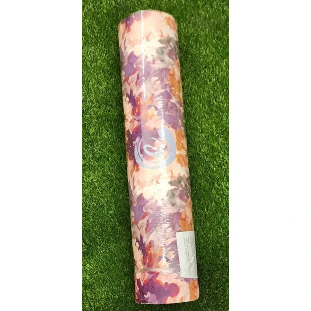 NWT Calme Violetta Floral Yoga Mat & Bag 112068